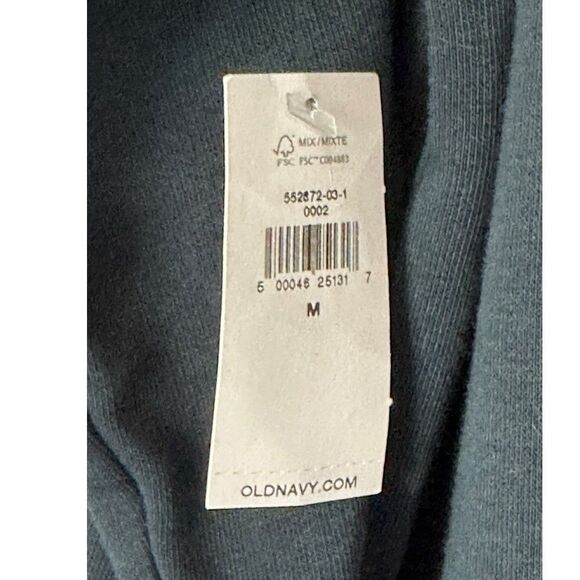 Old Navy Women’s Cross Front French Terry Hoodie M NWT Blue Relaxed Fit - Picture 4 of 8